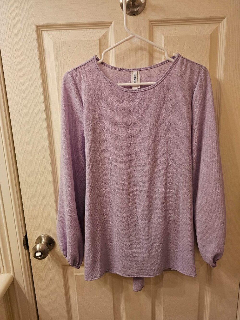 NWOT 2 Hearts Medium Lilac Blouse
